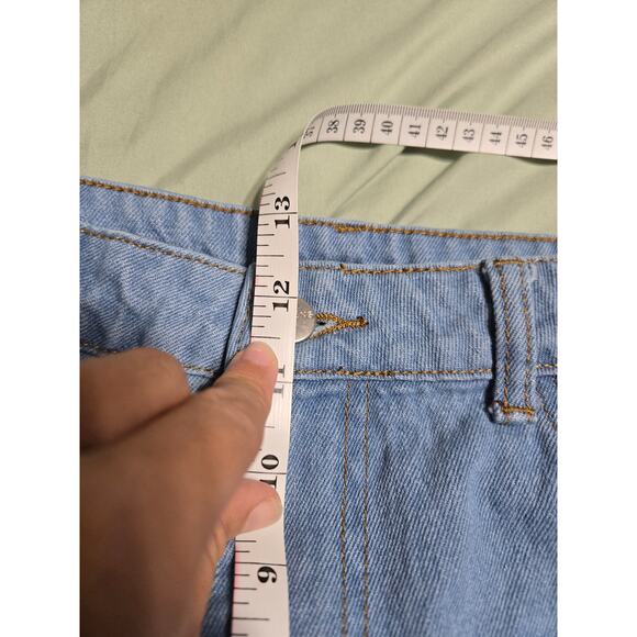 Shein large women's frey patch straight leg jeans - Picture 9 of 10